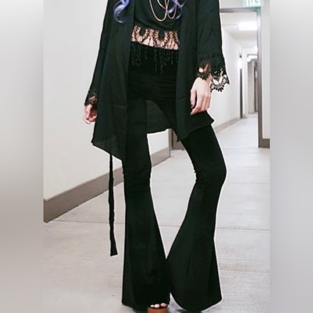 Home Cooked Karma ~ Velvet Flares in Black